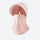 Cooling ice-silk face mask with detachable brim look - pink ice-silk face mask with brim, for hiking and trail walking