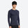 3D channel quick-dry baselayer top - navy 3D channel quick-dry baselayer on men, for running and outdoor workouts