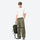 Breathable convertible trail pants converting to shorts - olive zip-off hiking pants with white tee