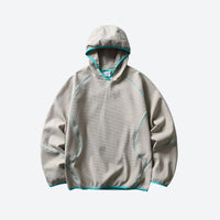 
                  
                    Breathable comfort mid-layer hoodie - hooded mid-layer pullover, ghost product view in light gray, for travel and city walks
                  
                
