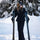 Women's waterproof 3L ski jacket and pants set - black jacket with black pants, for cold-weather winter sports
