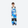 Kids 3L waterproof snow jacket and pants suit - blue camo print bib pants, for kids skiing and snowboarding