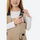 Kids breathable snowboard jacket and bib pants set - tan bib pants with black knee patches, for youth snow play and sledding