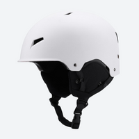 
                  
                    Snow helmet for skiing and snowboarding - snow helmet shell without goggles, white side view, for snow sports weekends
                  
                
