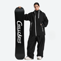 
                  
                    Women's colorblock ski jacket set - black jacket with black pants, for powder days and winter commute
                  
                