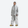 Men's breathable ski jacket with wide-leg pants - light gray jacket with light gray pants, for resort and street wear