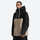 Men's breathable 2L snowboard jacket and pants - black and tan colorblock, for cold-weather winter sports