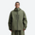 Men's 2-layer snowboard jacket and wide-leg pants - olive green jacket, on-model front view, for resort and street wear