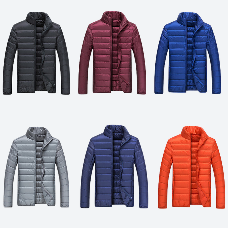 Men's lightweight waterproof down midlayer for cold days - ultra-light down jacket, for hiking and trail walking
