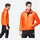 Men's ultra-light compact down mid-layer jacket - orange ultra-light down jacket on men, for camping and outdoor weekends