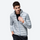 Men's lightweight waterproof down midlayer for cold days - light gray ultra-light down jacket on men