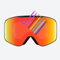 
                  
                    Cylindrical ski goggles that flip up fast - orange cylindrical lens, rainbow spectrum uv close-up, for resort ski days
                  
                