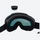 Aurora white cylindrical ski goggles with mirror lens - magnetic buckle detail, for snow sports weekends