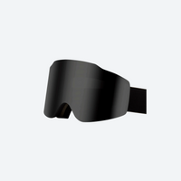 
                  
                    Kids' magnetic lens cylindrical snow goggles - kids black cylindrical ski lens with black strap, for snow sports weekends
                  
                