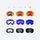 Light adaptive dual-layer anti-fog snow goggles UV protection - photochromic cylindrical lens three frame colors