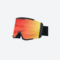 
                  
                    Quick lens change cylindrical snow goggles UV protection - orange red cylindrical ski lens, for snow sports weekends
                  
                