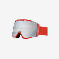 
                  
                    Aurora quick release cylindrical ski goggles - silver white cylindrical ski lens, for winter mountain trips
                  
                