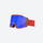 Aurora quick release cylindrical ski goggles - blue cylindrical ski lens, red frame product view, for snow sports weekends