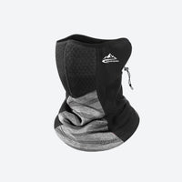 
                  
                    Windproof face mask gaiter for riding - black and gray mesh facemask neckwarmer, for trail running and outdoor workouts
                  
                