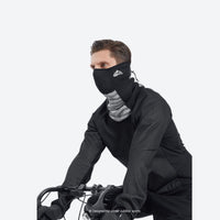 
                  
                    Air facemask neckwarmer with breathable mesh - black mesh facemask neckwarmer on men cycling, for daily commute and office
                  
                