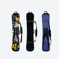 
                  
                    Protective padded snowboard bag with mesh pocket - three color snowboard travel bags, group view, for resort transfers
                  
                