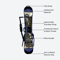 
                  
                    Waterproof snowboard travel bag with shoulder strap - snowboard travel bag, for winter gear transport
                  
                