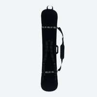 
                  
                    Versatile snowboard travel bag with silicone strips - black snowboard travel bag, back view with strap, for resort transfers
                  
                
