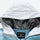 Kids breathable 2-layer jumpsuit ski suit - ice blue, hood interior close-up detail, for cold-weather winter sports