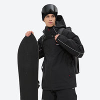 
                  
                    Men's 2-layer snowboard jacket and pants - black jacket, for powder and piste riding
                  
                