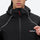 Men's 2-layer snowboard jacket and pants - black jacket, collar close-up detail, for resort and backcountry days