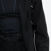 
                  
                    Men's reflective piping breathable ski jacket set - black jacket, reflective piping for low light
                  
                