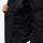 Men's 2-layer snowboard jacket and pants - black jacket, interior lining close-up with hand, for powder and piste riding