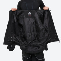 
                  
                    Men's waterproof 2L snow jacket and pants series - black jacket, for resort and backcountry days
                  
                