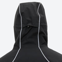
                  
                    Men's 2-layer snowboard jacket and pants - black jacket, back hood close-up detail, for cold-weather winter sports
                  
                