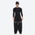 Men's reflective piping breathable ski jacket set - black snow pants with black top, for powder and piste riding