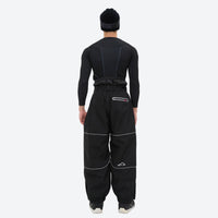 
                  
                    Men's reflective piping breathable ski jacket set - black snow pants with black top, for resort and backcountry days
                  
                