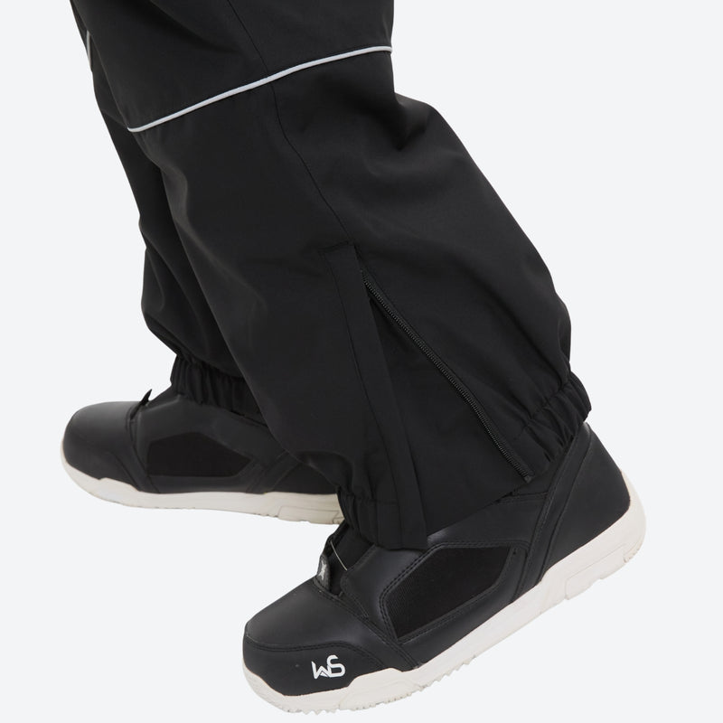 Men's waterproof 2L snow jacket and pants series - black snow pants, for skiing and snowboarding