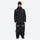 Men's reflective piping breathable ski jacket set - black jacket with black pants, for skiing and snowboarding