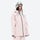 Women's breathable reflective piping ski jacket set - pink jacket, for skiing and snowboarding