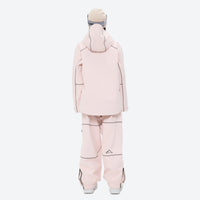 
                  
                    Women's breathable reflective piping ski jacket set - pink jacket with pink pants, for skiing and snowboarding
                  
                