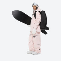 
                  
                    Women's waterproof 2L snow jacket and pants - pink jacket with pink pants, 2-layer waterproof breathable shell
                  
                
