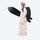 Women's waterproof 2L snow jacket and pants - pink jacket with pink pants, 2-layer waterproof breathable shell