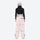 Women's breathable reflective piping ski jacket set - pink snow pants with black top, for powder days and winter commute
