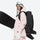 Women's waterproof 2L snow jacket and pants - pink jacket, for cold-weather winter sports