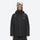Women's 2-layer snowboard jacket and pants - black jacket, on-model front view, for cold-weather winter sports