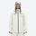 Women's 2-layer snowboard jacket and pants - white jacket, on-model front view, for resort and street wear