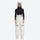 Women's breathable reflective piping ski jacket set - white snow pants with black top, for cold-weather winter sports