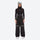 Women's breathable reflective piping ski jacket set - black snow pants with black top, for resort and street wear