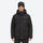 Men's 2-layer snowboard jacket and bib pants - black jacket, on-model front view, for cold-weather winter sports