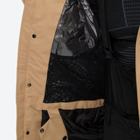 
                  
                    Men's waterproof 2L snow jacket and suspender pants - tan jacket, for skiing and snowboarding
                  
                